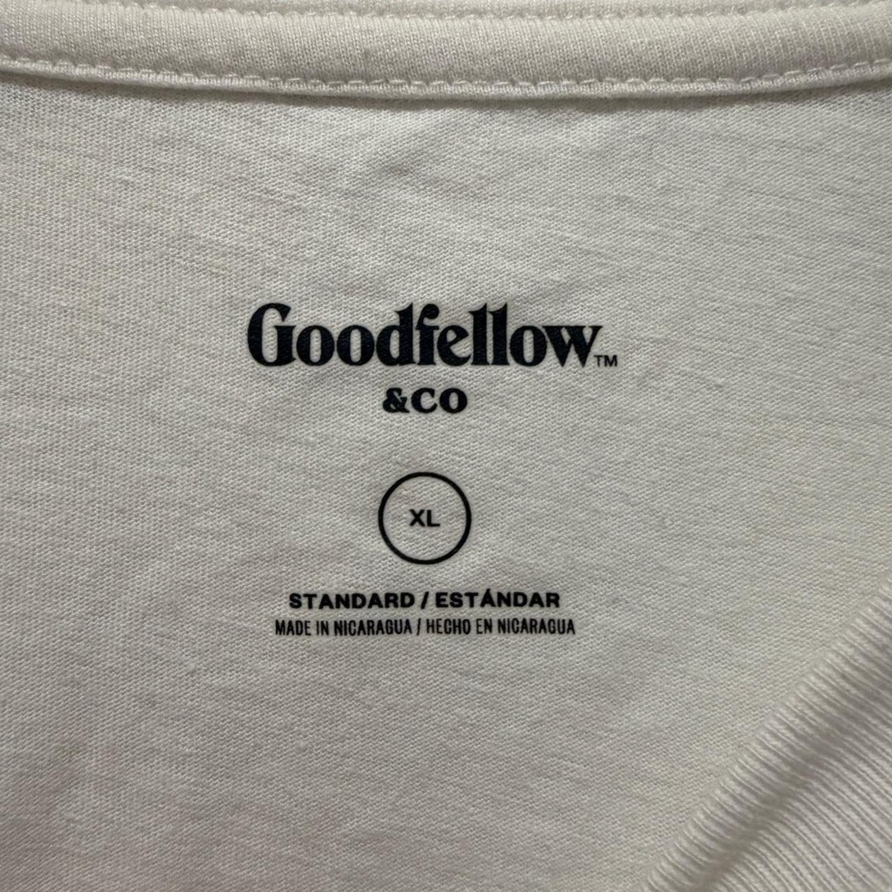 Goodfellow & Co Heart Graphic T-Shirt Men's XL White NWT Short Sleeve Cotton Tee - Picture 3 of 3